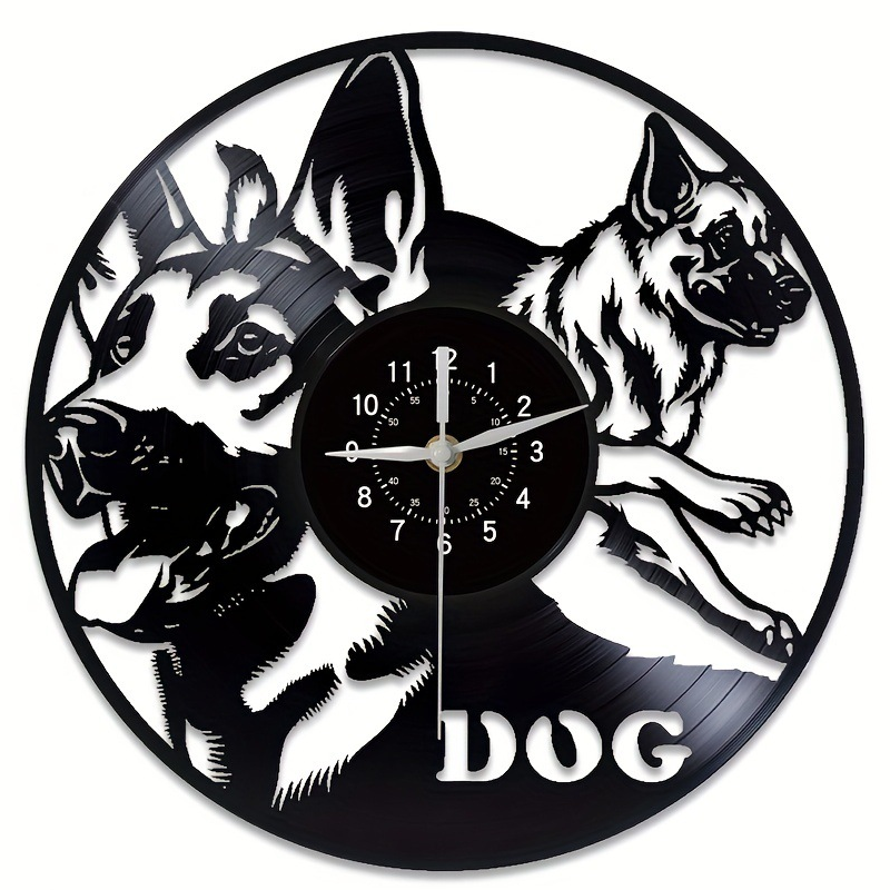 🔥Vintage djur vinyl väggklocka