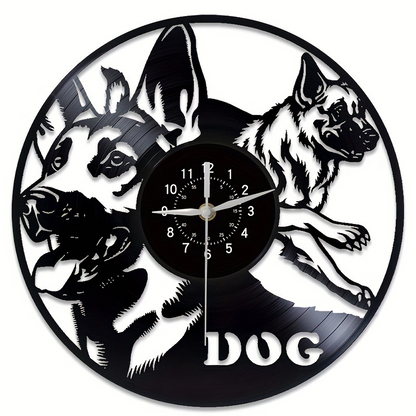 🔥Vintage djur vinyl väggklocka