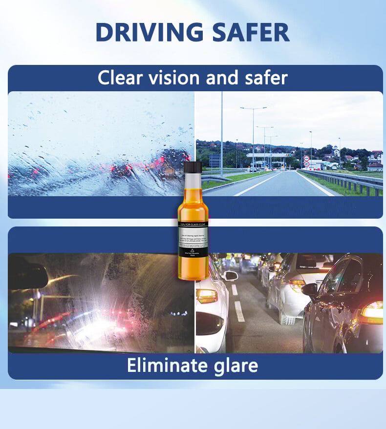 Rengöringsmedel för fläckborttagning av oljefilm för bilglas