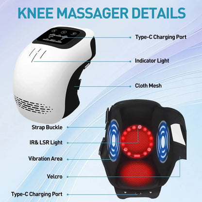 Komfortabel elektrisk knämassagerare Uppladdningsbar knämassagemaskin