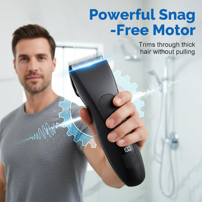 💈 50% RABATT NU! ✨ Digital Kroppstrimmer för Män – LCD-display, Vattentät & Olika Trimmhuvuden 📱⚡
