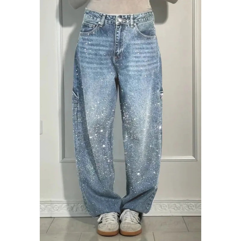 🌟Damjeans med lösa strass