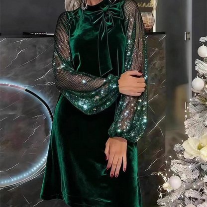 🔥Damklänning med paljettslips