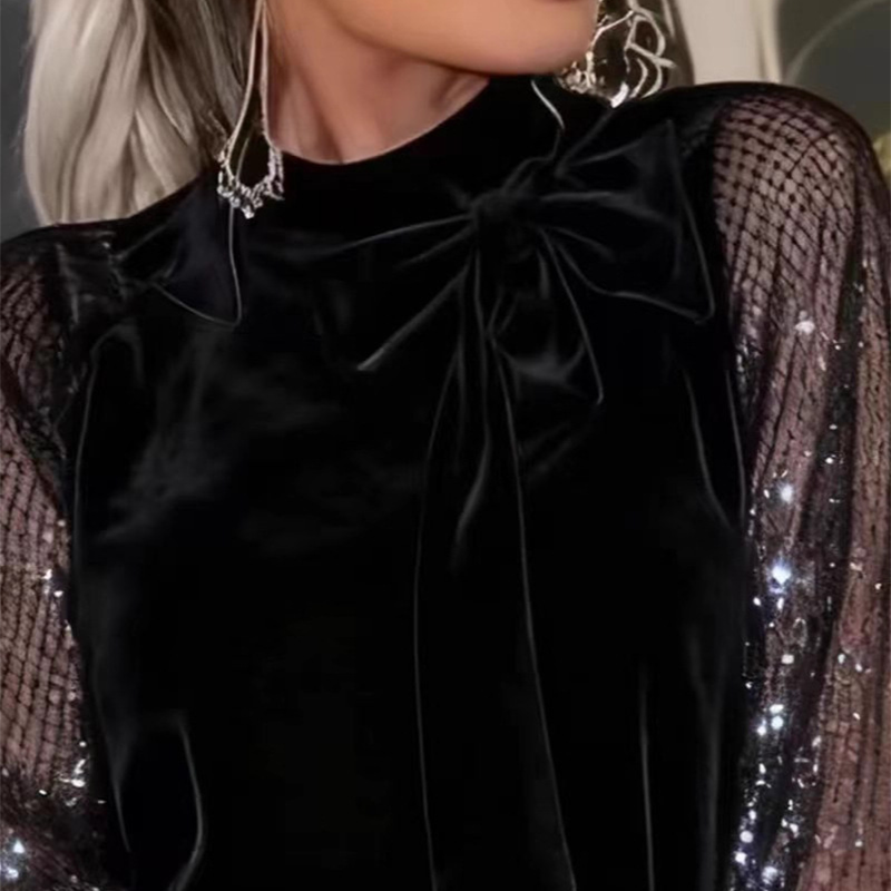 🔥Damklänning med paljettslips