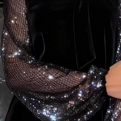 🔥Damklänning med paljettslips