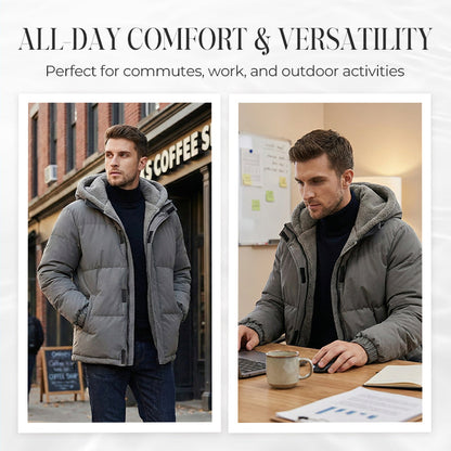 59 % rabatt🔥Herrkappa med köldtålig, vindtät och termofodrad huva