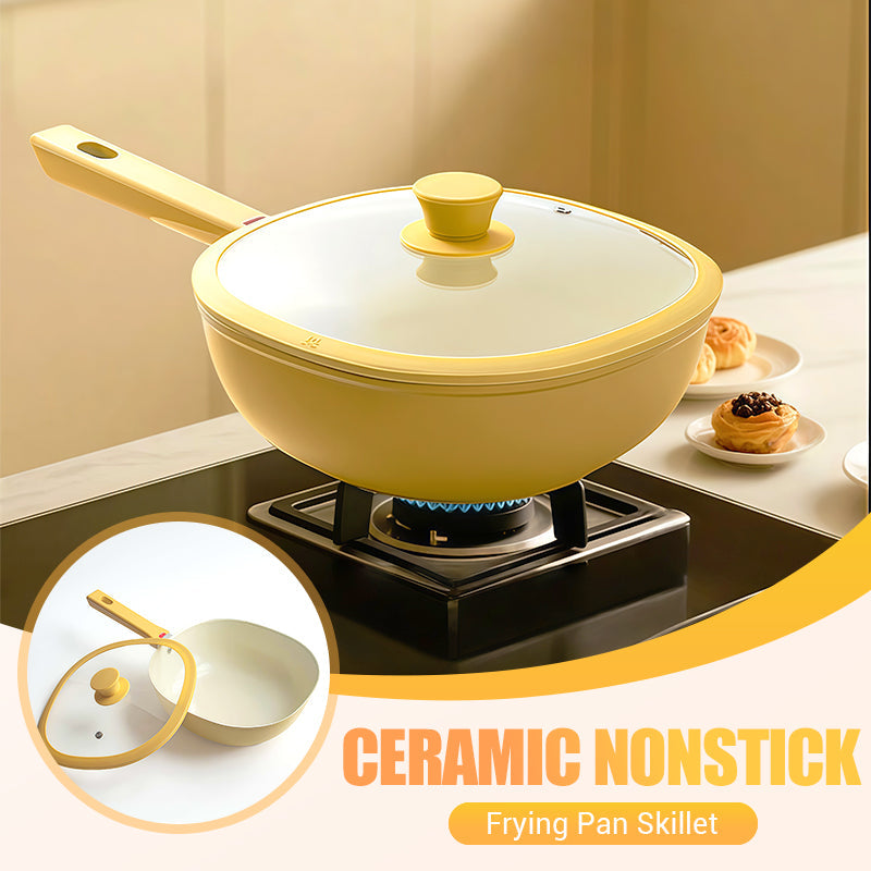 Keramisk nonstick-stekpanna med lock