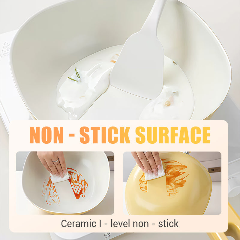Keramisk nonstick-stekpanna med lock