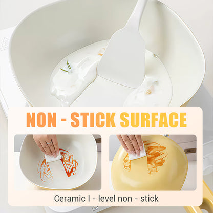 Keramisk nonstick-stekpanna med lock