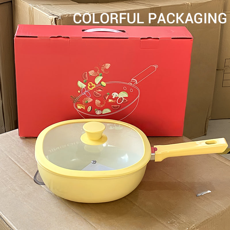 Keramisk nonstick-stekpanna med lock