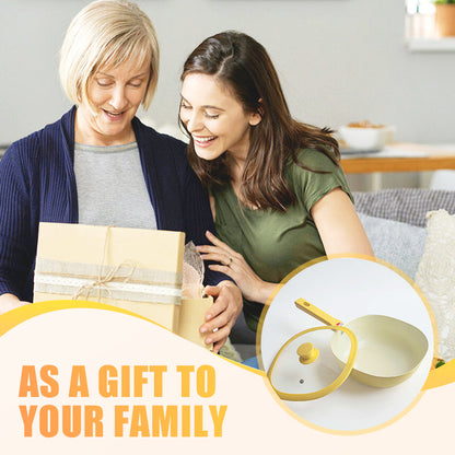 Keramisk nonstick-stekpanna med lock