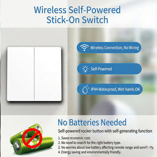 🛒 50% RABATT! 💡 Trådlös Ljusstängare – Batteridrivet, Enkel Installation & Modern Design 🏠🔧
