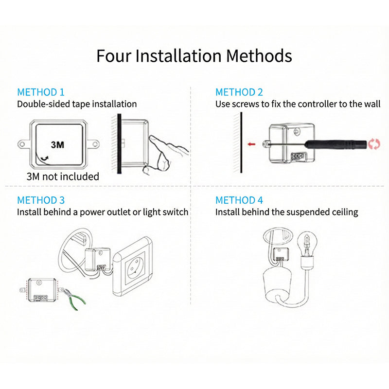 🛒 50% RABATT! 💡 Trådlös Ljusstängare – Batteridrivet, Enkel Installation & Modern Design 🏠🔧