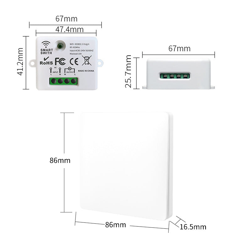 🛒 50% RABATT! 💡 Trådlös Ljusstängare – Batteridrivet, Enkel Installation & Modern Design 🏠🔧