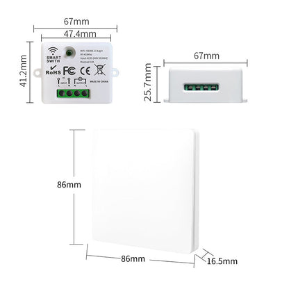 🛒 50% RABATT! 💡 Trådlös Ljusstängare – Batteridrivet, Enkel Installation & Modern Design 🏠🔧