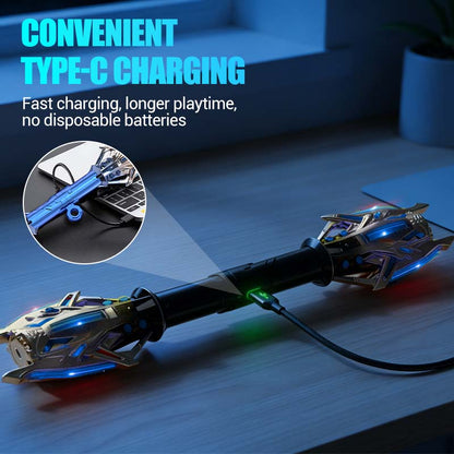 ✨ Infällbar lysande svärdleksak med ljudeffekter