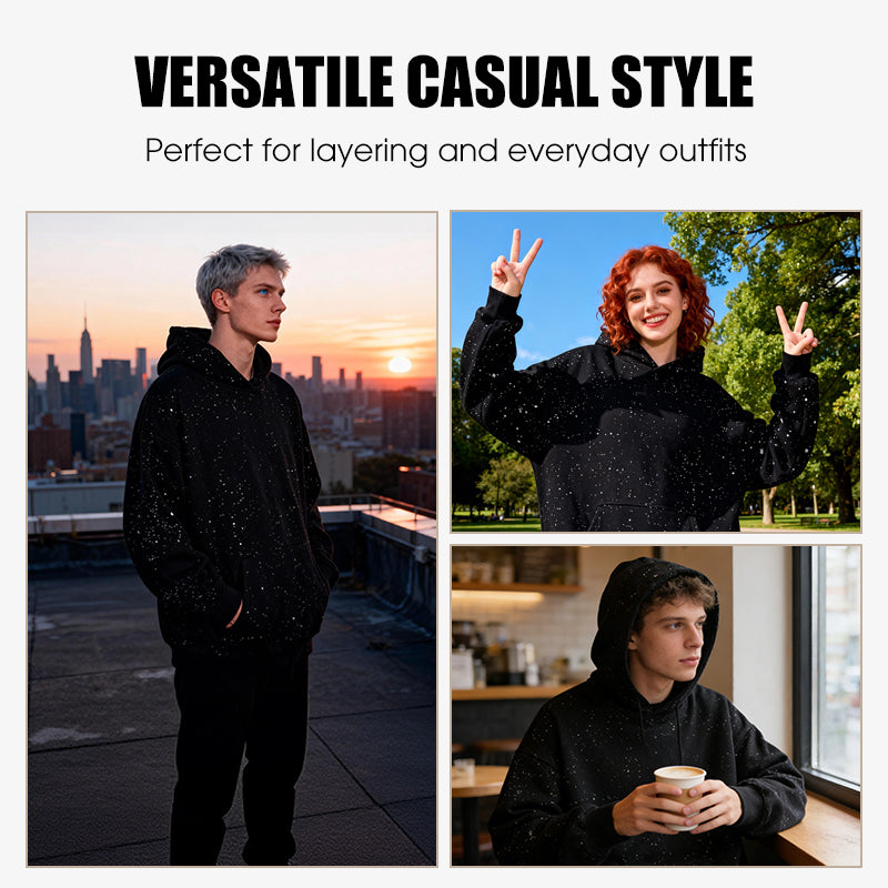 Bekväm hoodie med stjärnhimmel