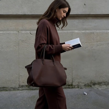 ✨Begränsad tid – 50% rabatt⏰Höghalsad tröja med dragkedja i sidan och byxor