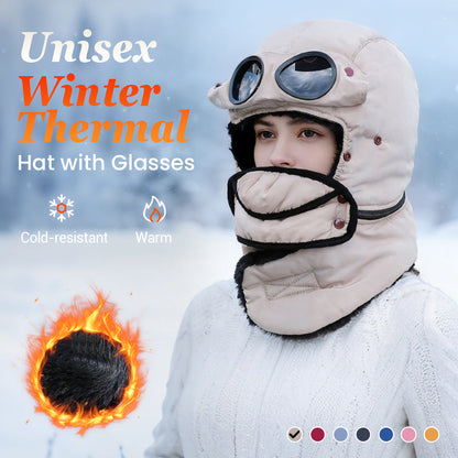 🔥Unisex vintermössa med glasögon
