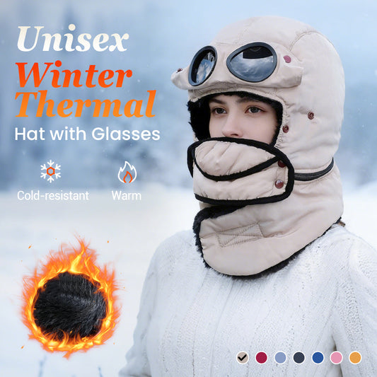 🔥Unisex vintermössa med glasögon