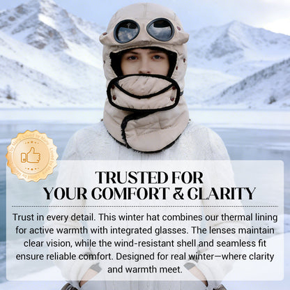 🔥Unisex vintermössa med glasögon