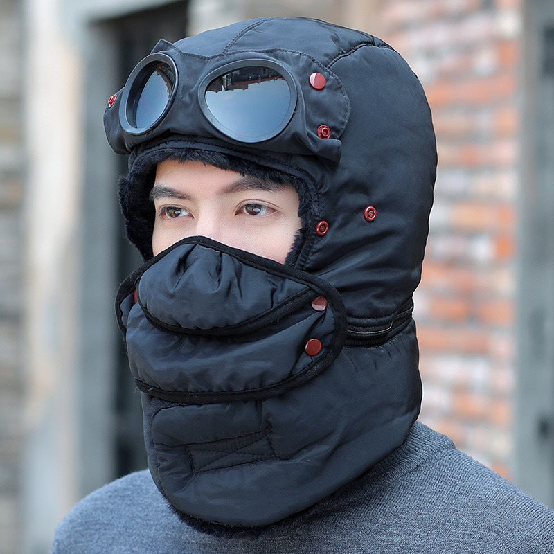 🔥Unisex vintermössa med glasögon