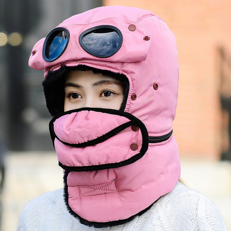 🔥Unisex vintermössa med glasögon