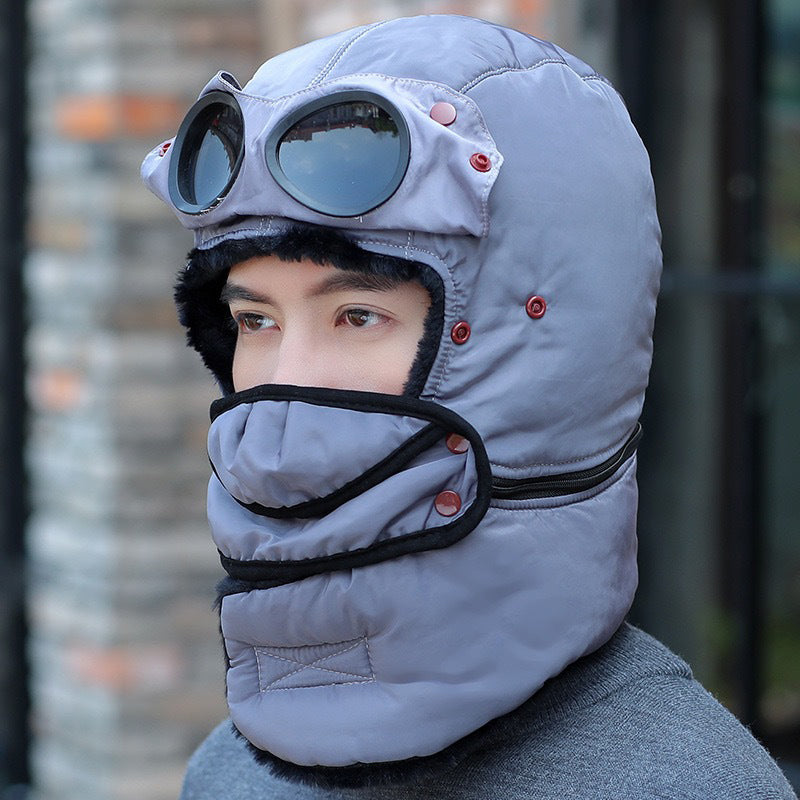 🔥Unisex vintermössa med glasögon