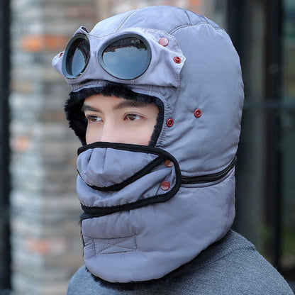 🔥Unisex vintermössa med glasögon