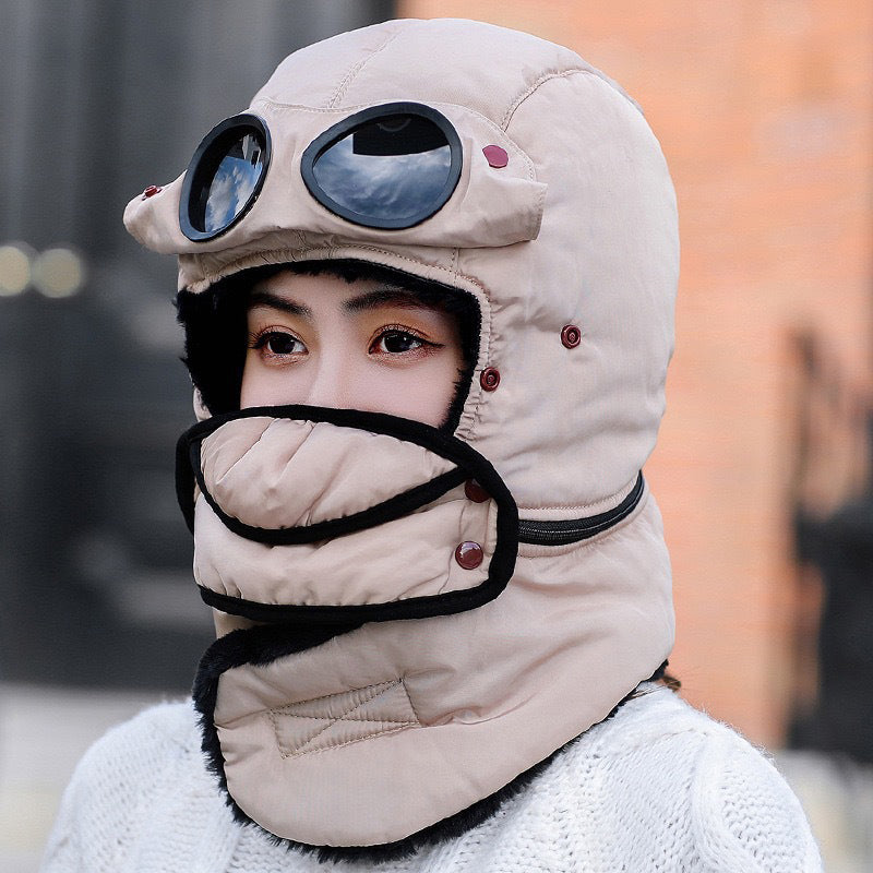 🔥Unisex vintermössa med glasögon