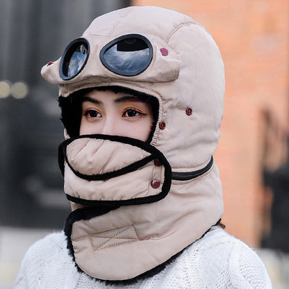 🔥Unisex vintermössa med glasögon