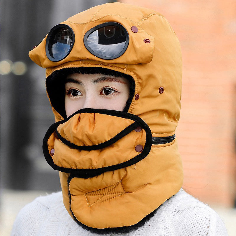 🔥Unisex vintermössa med glasögon