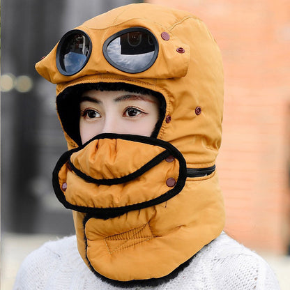 🔥Unisex vintermössa med glasögon