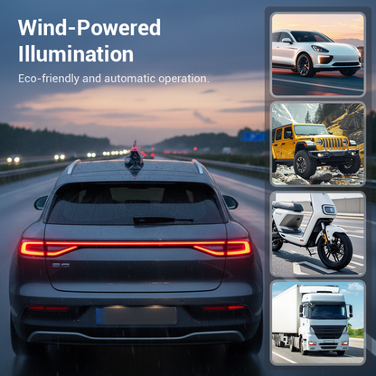 🎄Kerstdeal ALTIJD 50% KORTING!Auto Haaienvin Wind Decoratieve Verlichting (LED): Windgestuurd + Zelfklevend Installatie – Stylish & Veilig！