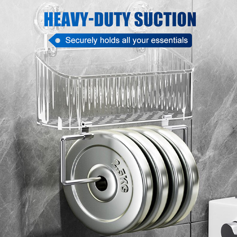 Reusable No-Drill Suction Shower Shelf