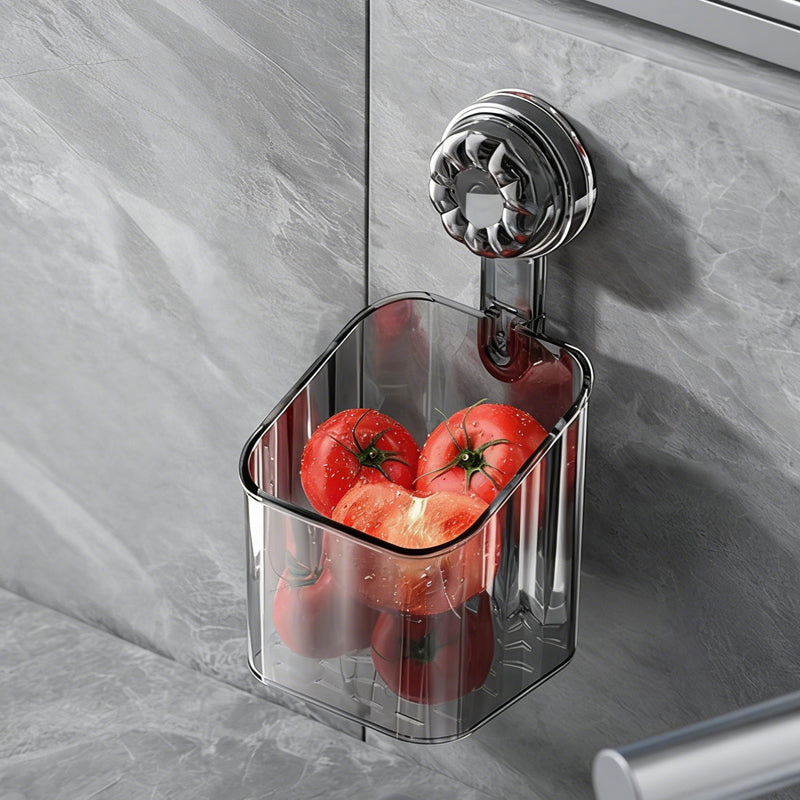 Reusable No-Drill Suction Shower Shelf