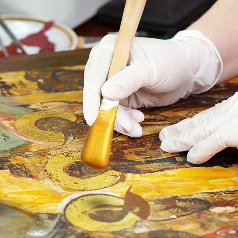 Väderbeständig, vattenbaserad guldfärg