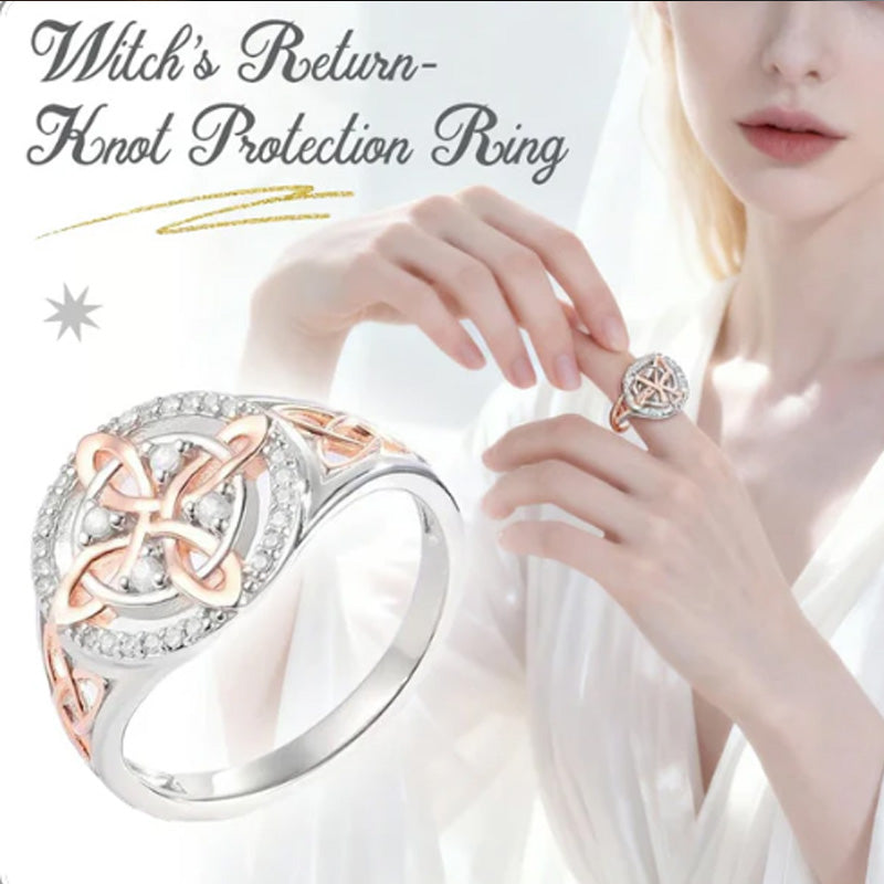 Elegant 2-Tone Celtic Knot Zircon Ring