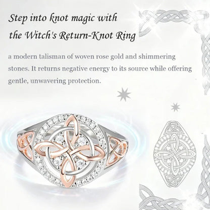 Elegant 2-Tone Celtic Knot Zircon Ring