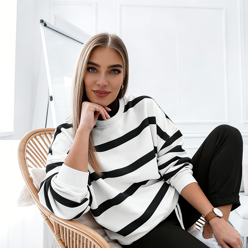 Striped 2-delad träningsoverall för damer