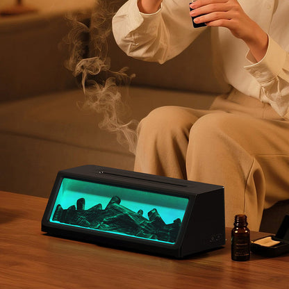 🔥Eldstad med aromdiffusor och 7 flammeffekter