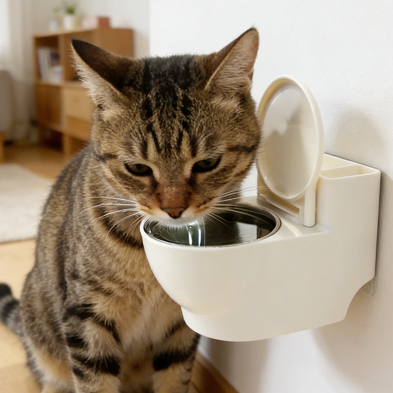 Rolig Kattmatskål – Designad som en Toalett