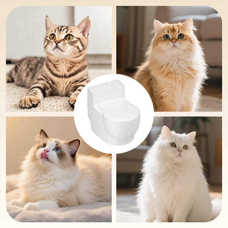 Rolig Kattmatskål – Designad som en Toalett