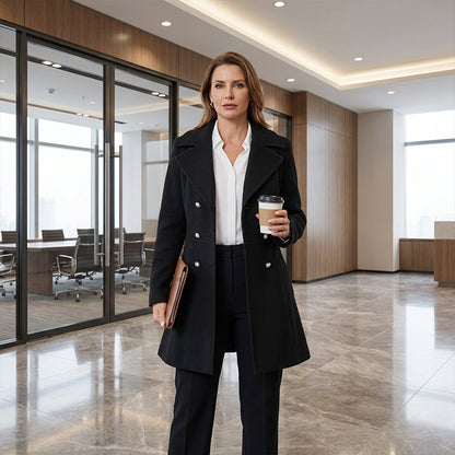 Damrock i A-linje med dubbla knappar