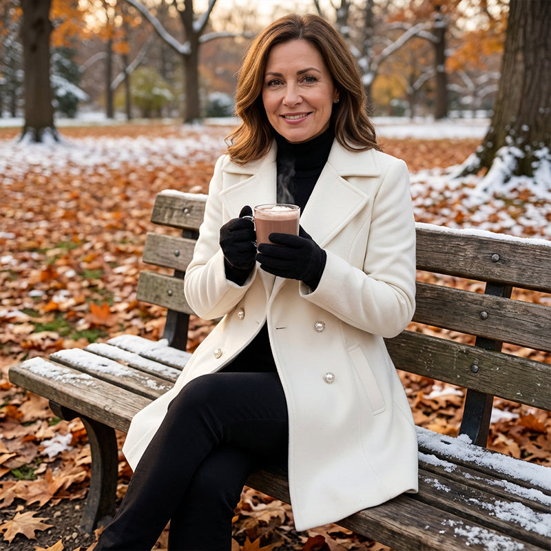 Damrock i A-linje med dubbla knappar