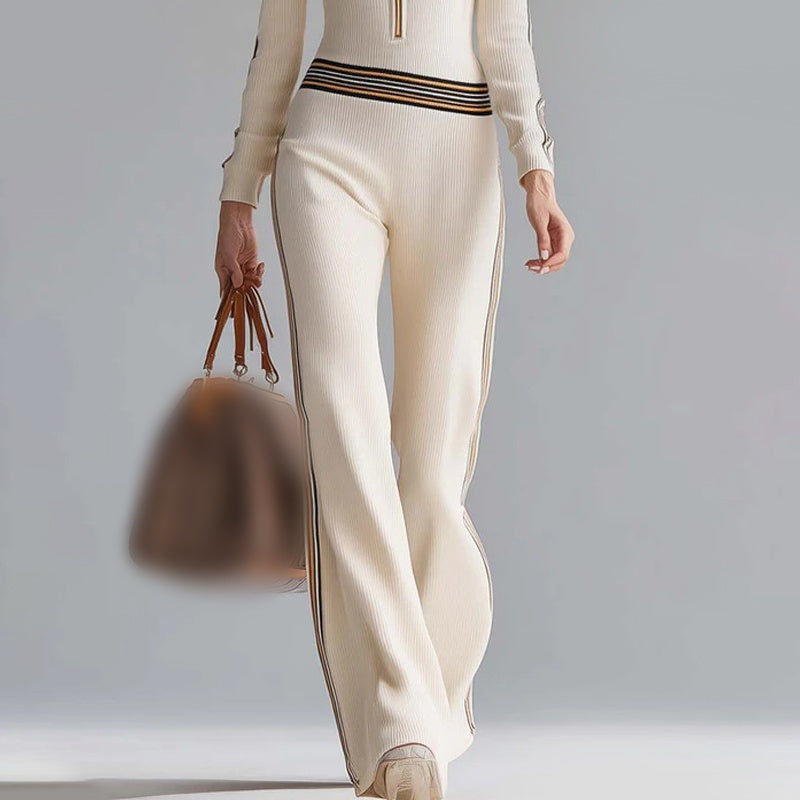 Huvtröja med V-ringning och dragkedja för damer