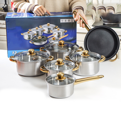 Kokset i rostfritt stål med nonstick-beläggning