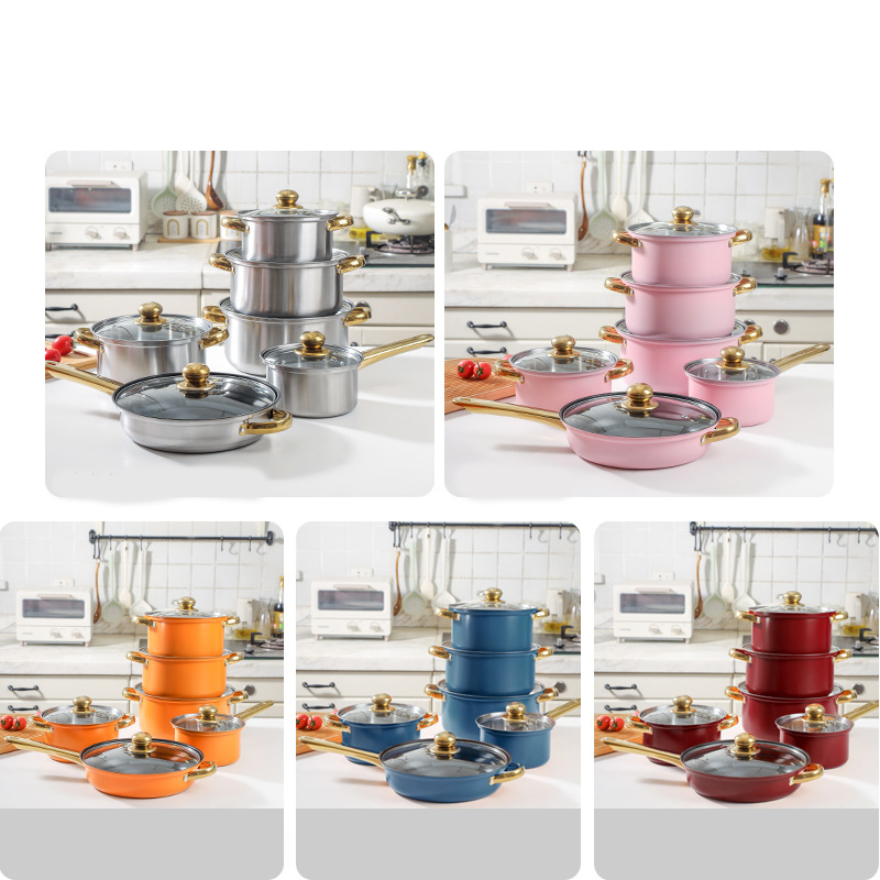 Kokset i rostfritt stål med nonstick-beläggning