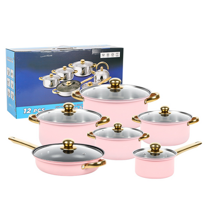 Kokset i rostfritt stål med nonstick-beläggning