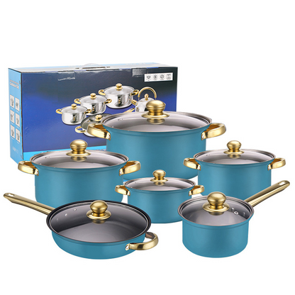 Kokset i rostfritt stål med nonstick-beläggning